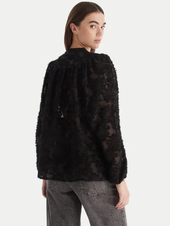 ONLY Bluzka Korsa 15360837 Czarny Oversize