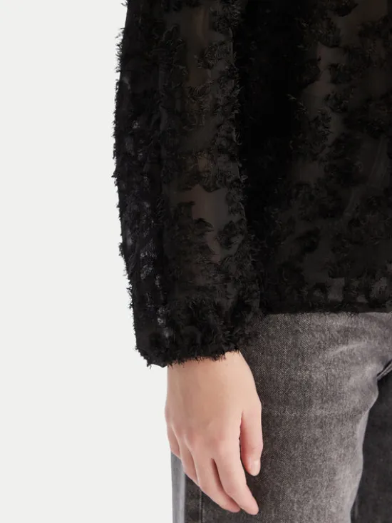 ONLY Bluzka Korsa 15360837 Czarny Oversize