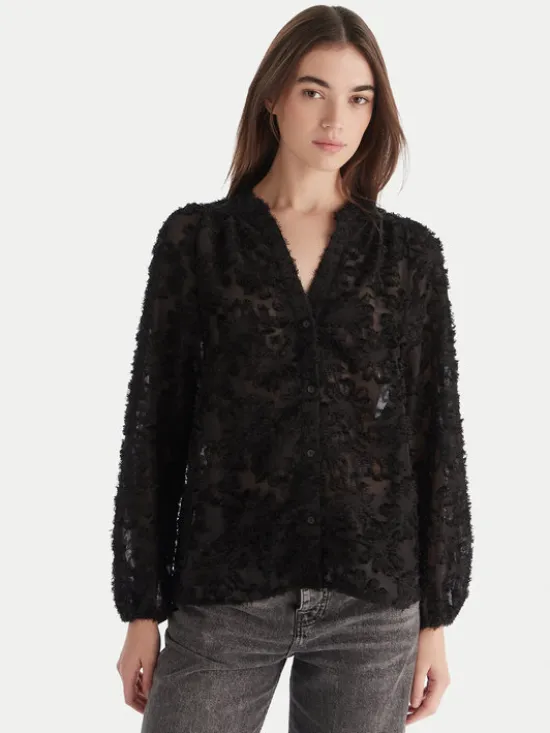 ONLY Bluzka Korsa 15360837 Czarny Oversize