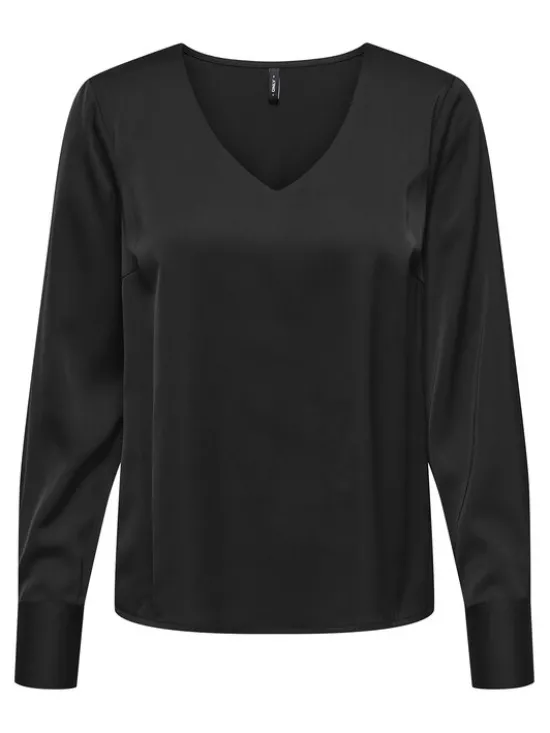 ONLY Bluzka Mika 15361191 Czarny Regular Fit