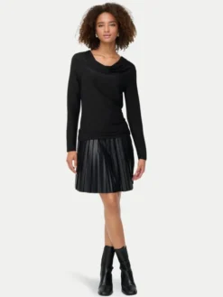 ONLY Bluzka Rich 15360265 Czarny Regular Fit