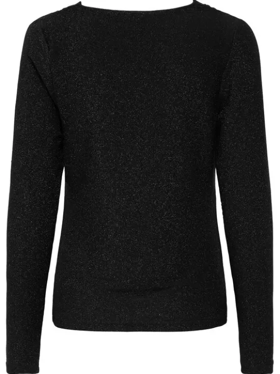 ONLY Bluzka Rich 15360265 Czarny Regular Fit