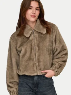 ONLY Futro Madelina 15373155 Beżowy Regular Fit