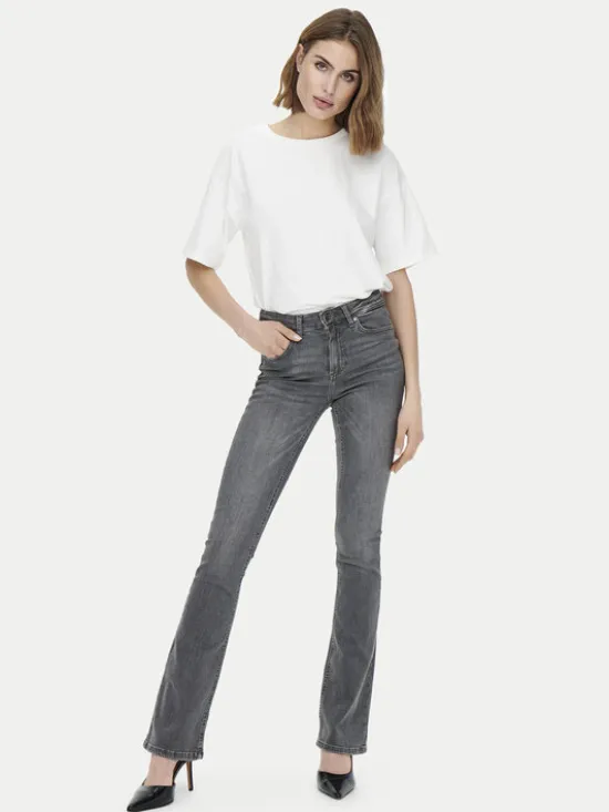 ONLY Jeansy Blush 15233721 Szary Flared Fit