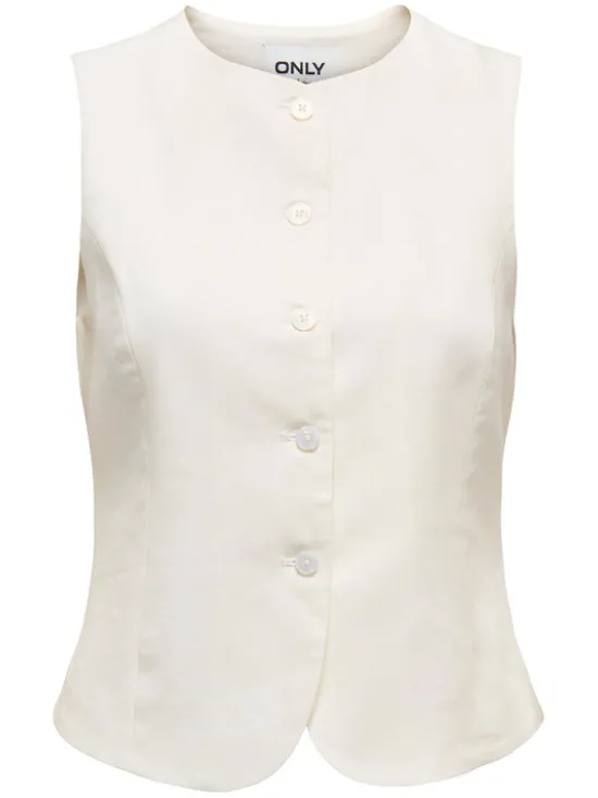 ONLY Kamizelka garniturowa Goa 15363724 Biały Regular Fit