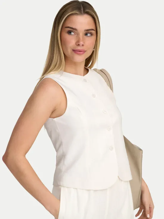 ONLY Kamizelka garniturowa Goa 15363724 Biały Regular Fit