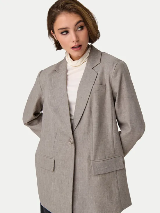 ONLY Marynarka Linda 15328158 Beżowy Oversize