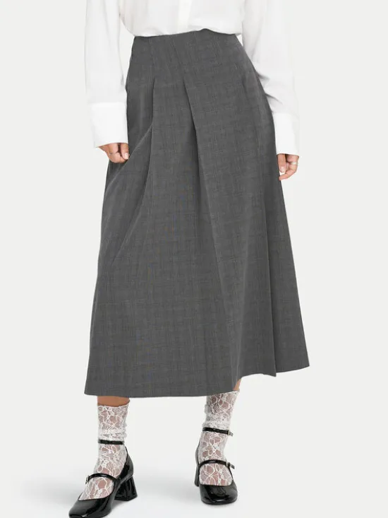ONLY Spódnica maxi Lexie 15359282 Szary Regular Fit