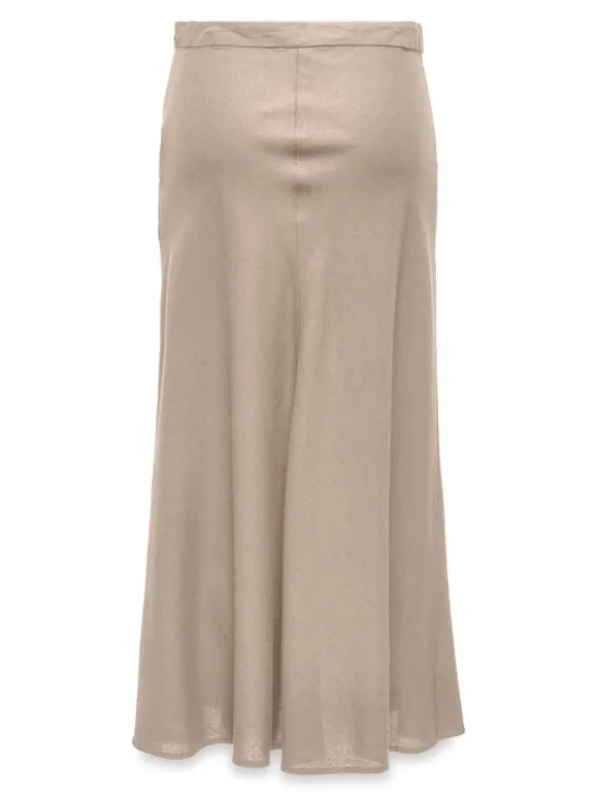 ONLY Spódnica midi Goa 15363690 Beżowy Regular Fit