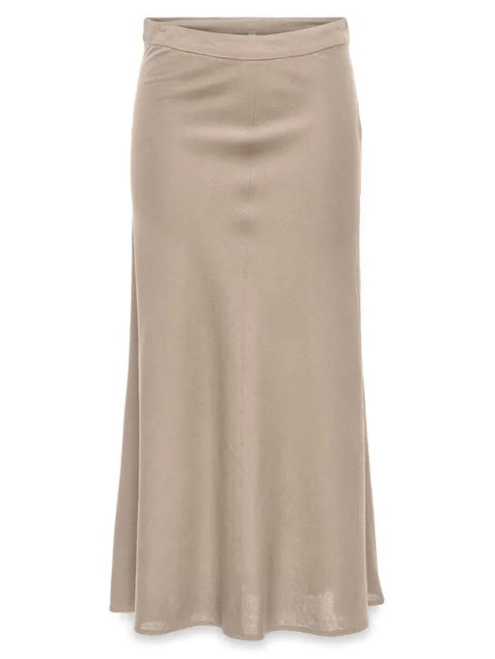 ONLY Spódnica midi Goa 15363690 Beżowy Regular Fit