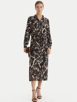ONLY Spódnica midi Nova 15222223 Czarny Regular Fit