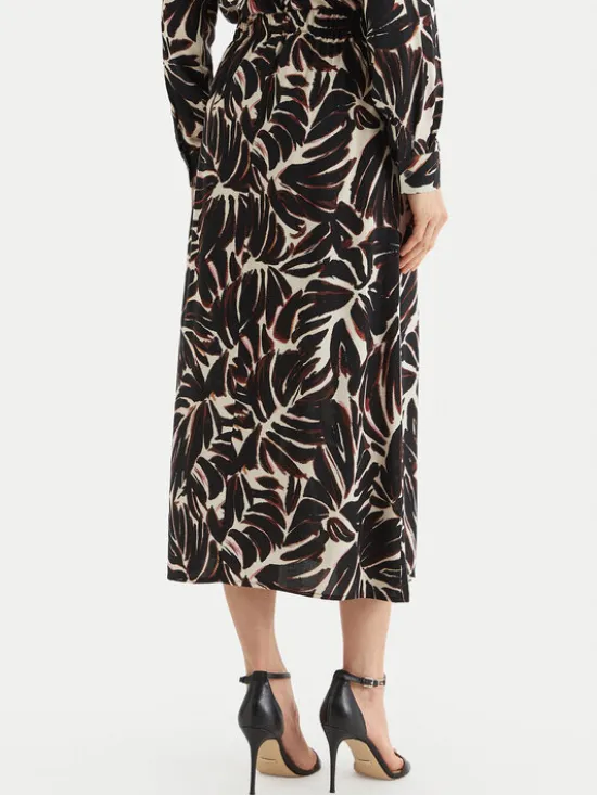 ONLY Spódnica midi Nova 15222223 Czarny Regular Fit