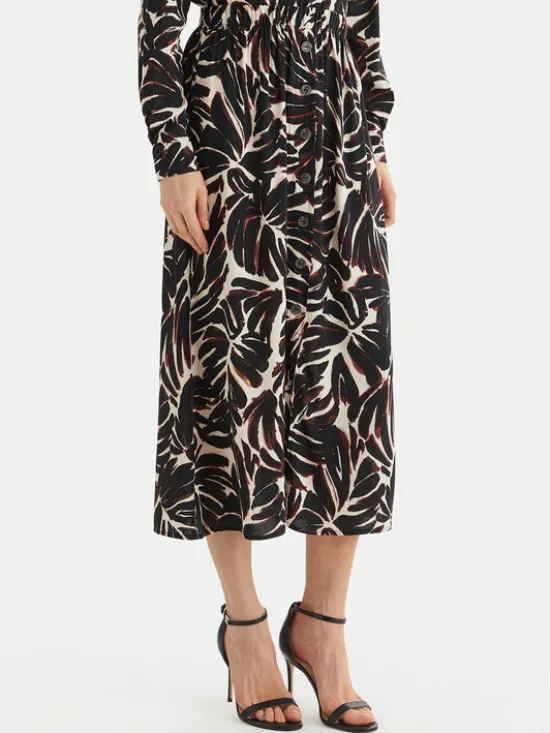 ONLY Spódnica midi Nova 15222223 Czarny Regular Fit