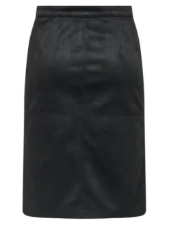 ONLY Spódnica z imitacji skóry Loline 15357433 Czarny Regular Fit