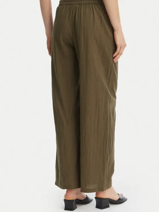 ONLY Spodnie materiałowe Tizana 15319090 Zielony Regular Fit