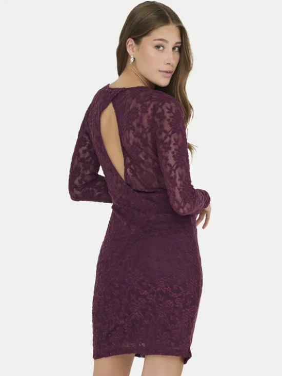ONLY Sukienka koktajlowa Blaise 15356156 Fioletowy Slim Fit