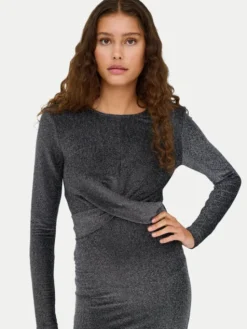 ONLY Sukienka koktajlowa Rich 15360278 Szary Regular Fit