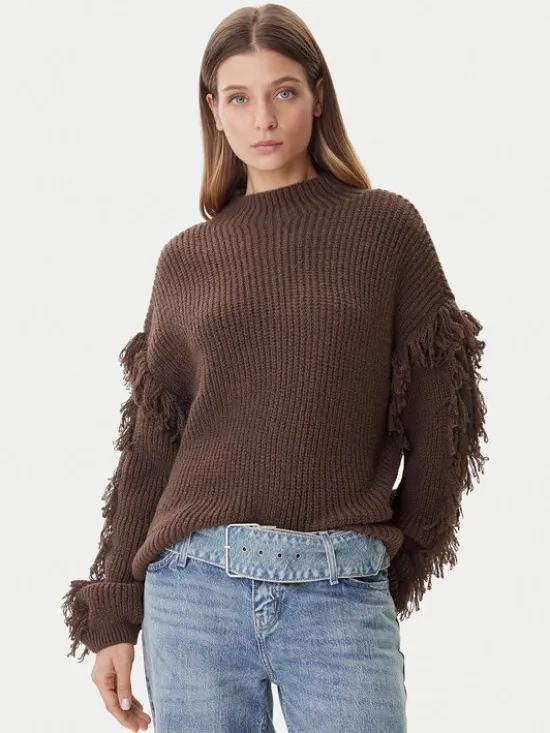 ONLY Sweter Molly 15363467 Brązowy Regular Fit