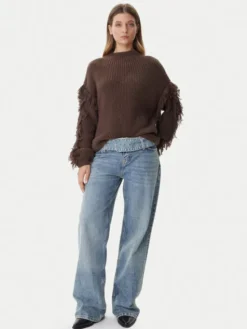 ONLY Sweter Molly 15363467 Brązowy Regular Fit