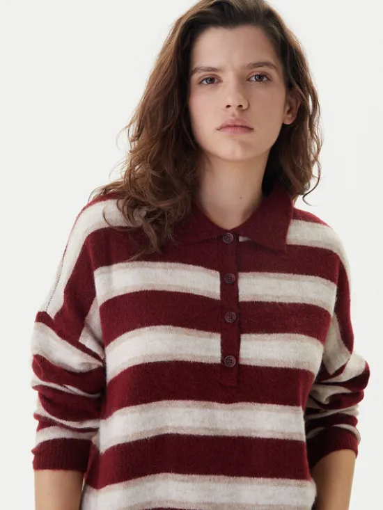 ONLY Sweter Talio 15358606 Bordowy Regular Fit