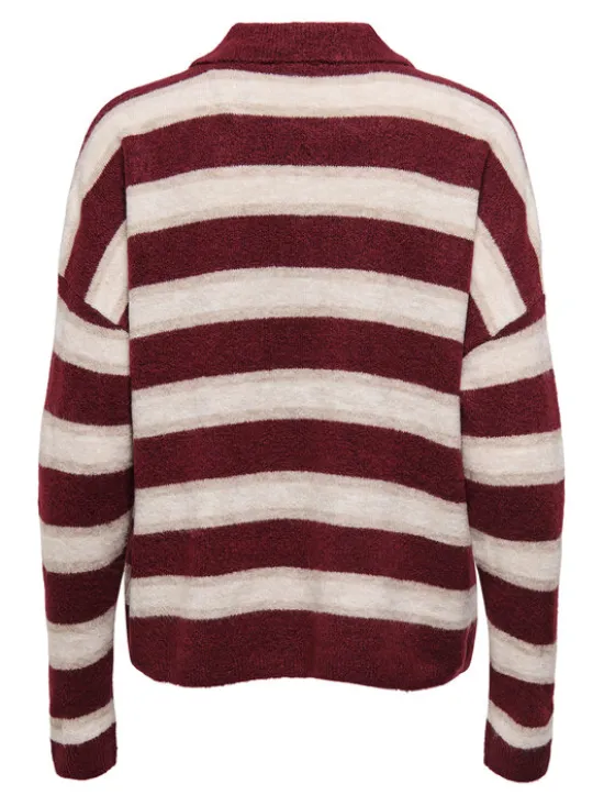 ONLY Sweter Talio 15358606 Bordowy Regular Fit