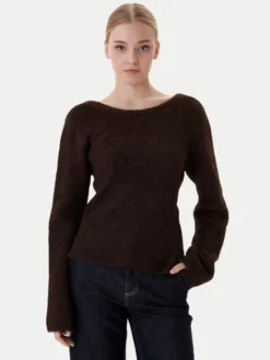 ONLY Sweter Zaggie 15376349 Brązowy Regular Fit