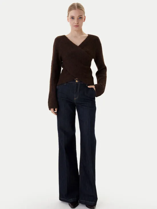 ONLY Sweter Zaggie 15376349 Brązowy Regular Fit