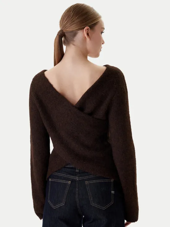 ONLY Sweter Zaggie 15376349 Brązowy Regular Fit