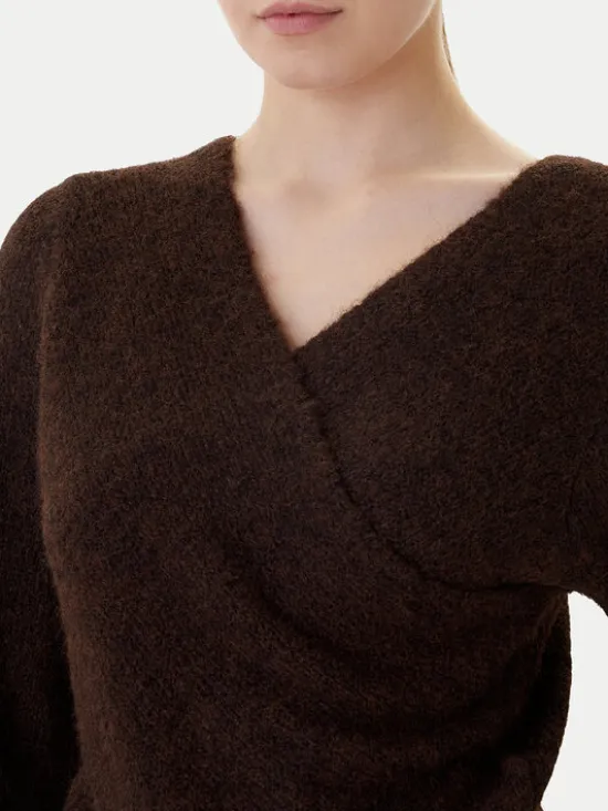 ONLY Sweter Zaggie 15376349 Brązowy Regular Fit