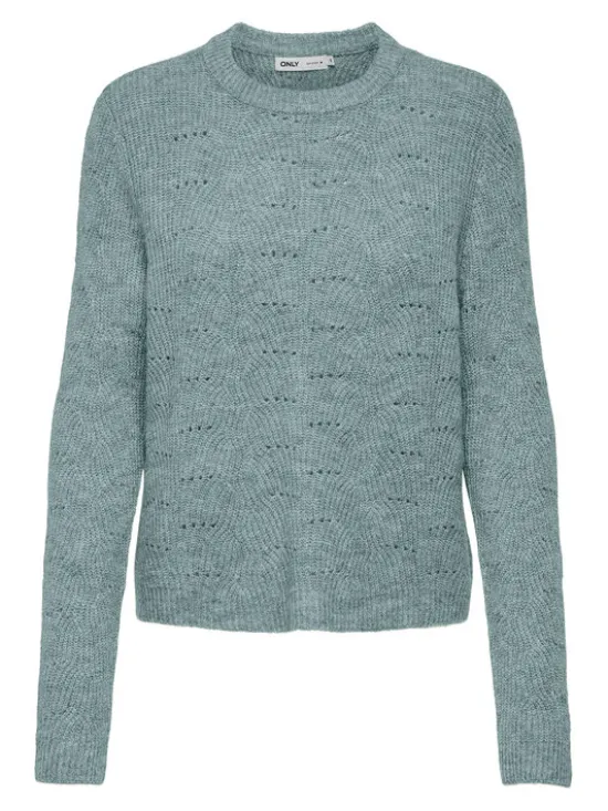 ONLY Sweter 15234745 Zielony Regular Fit