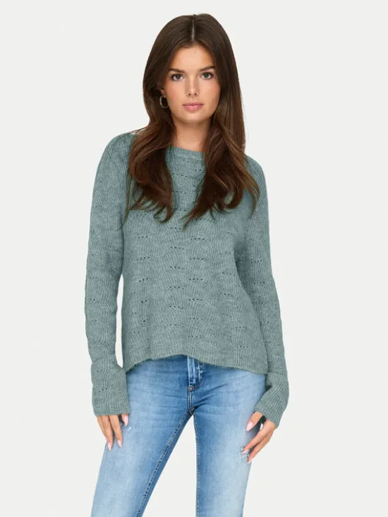 ONLY Sweter 15234745 Zielony Regular Fit
