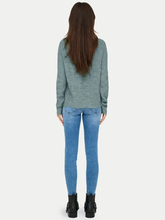 ONLY Sweter 15234745 Zielony Regular Fit