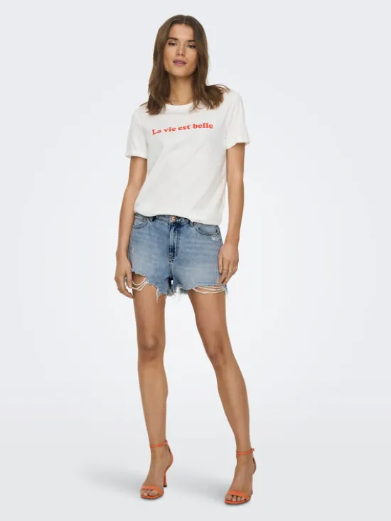 ONLY Szorty jeansowe Pacy 15256232 Niebieski Regular Fit