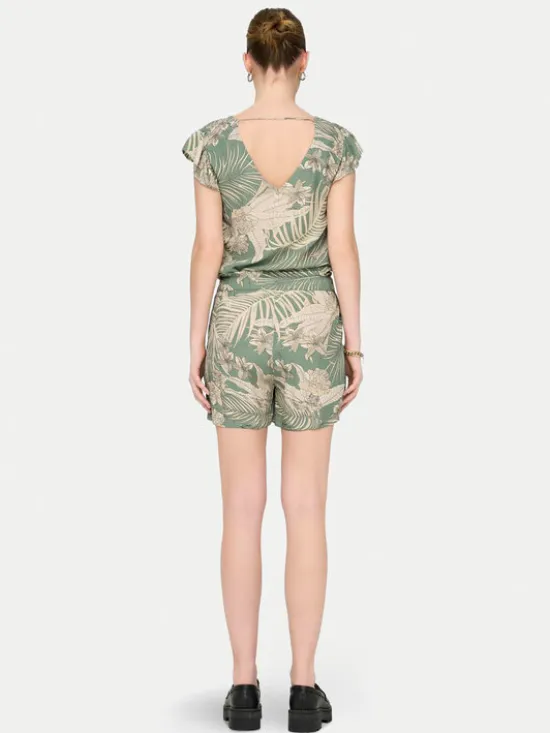 ONLY Szorty materiałowe Palina 15324504 Zielony Regular Fit