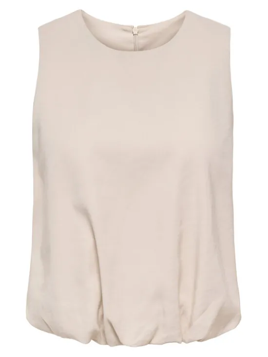 ONLY Top Aris 15364287 Beżowy Loose Fit