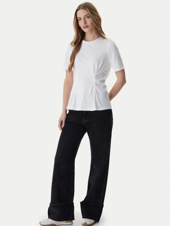 ONLY Top Elena 15368451 Biały Slim Fit