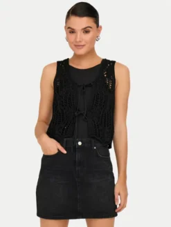 ONLY Top Lizzy 15343882 Czarny Regular Fit