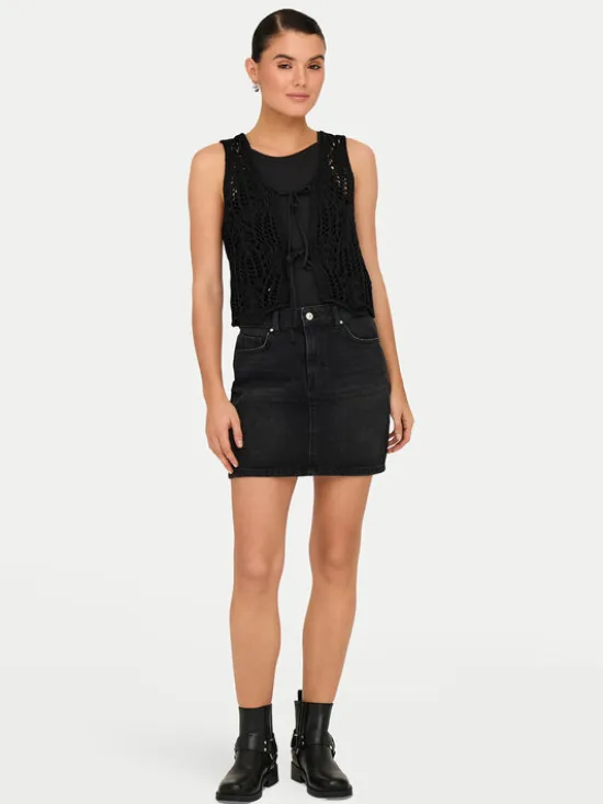 ONLY Top Lizzy 15343882 Czarny Regular Fit