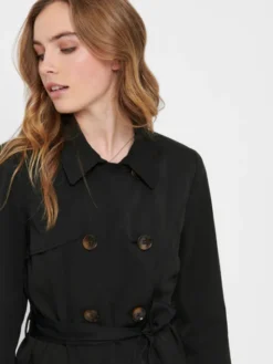 ONLY Trencz 15191821 Czarny Regular Fit
