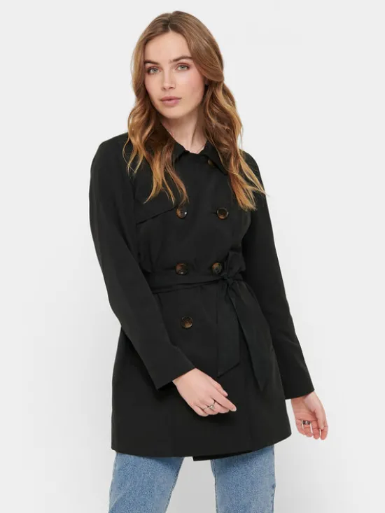 ONLY Trencz 15191821 Czarny Regular Fit