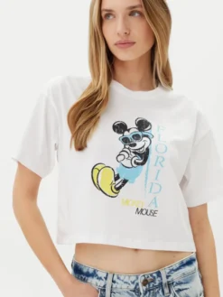 ONLY T-Shirt Mickey Minnie 15348126 Biały Regular Fit