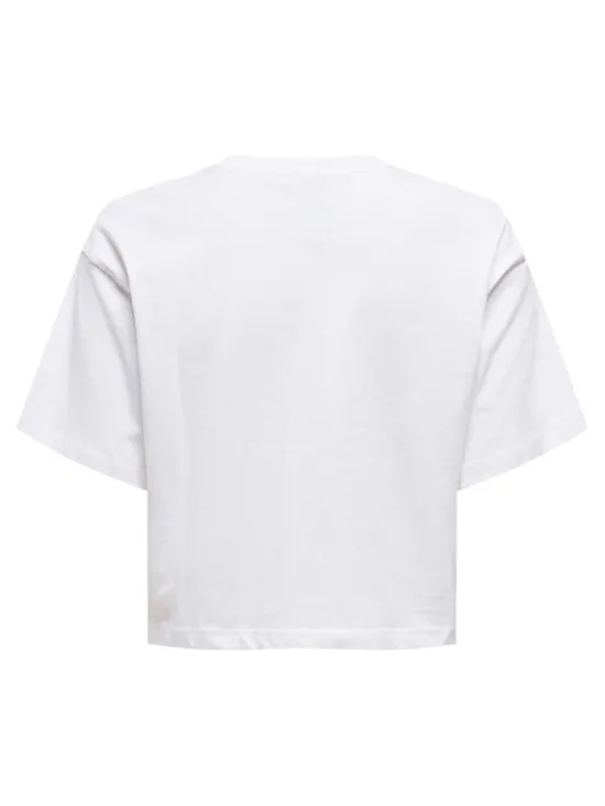 ONLY T-Shirt Mickey Minnie 15348126 Biały Regular Fit