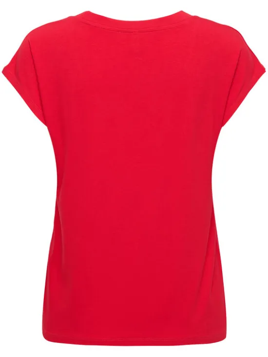 ONLY T-Shirt Rilla 15315776 Czerwony Regular Fit