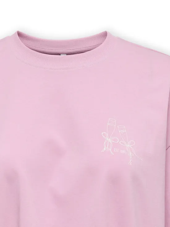 ONLY T-Shirt Vivvi 15346761 Różowy Regular Fit