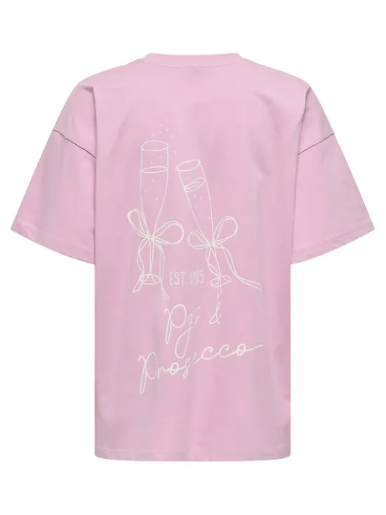 ONLY T-Shirt Vivvi 15346761 Różowy Regular Fit