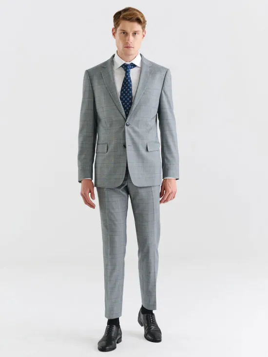 Pako Lorente Garnitur P23SF-4G-025 Szary Slim Fit