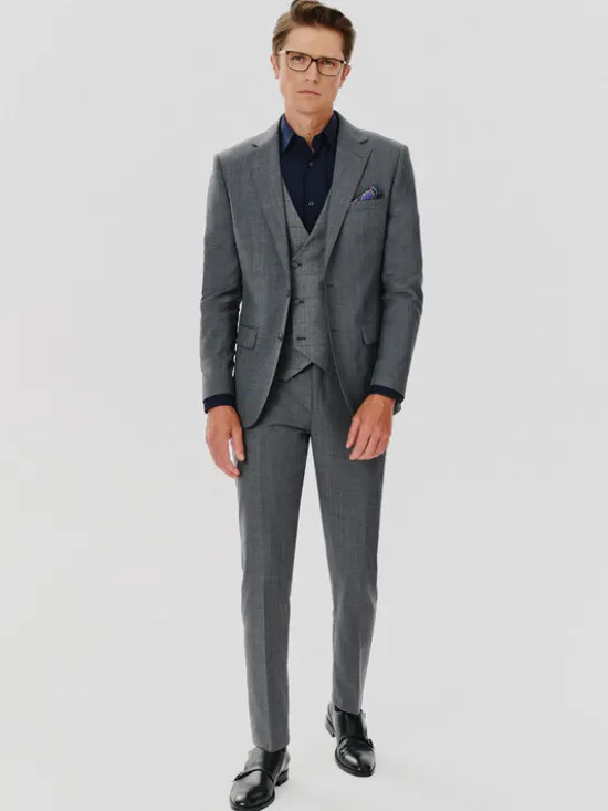 Pako Lorente Garnitur P24WP-4G-007 Szary Super Slim Fit
