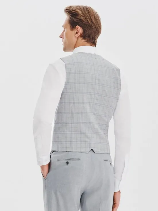 Pako Lorente Kamizelka garniturowa P25WF-8X-001 Szary Slim Fit
