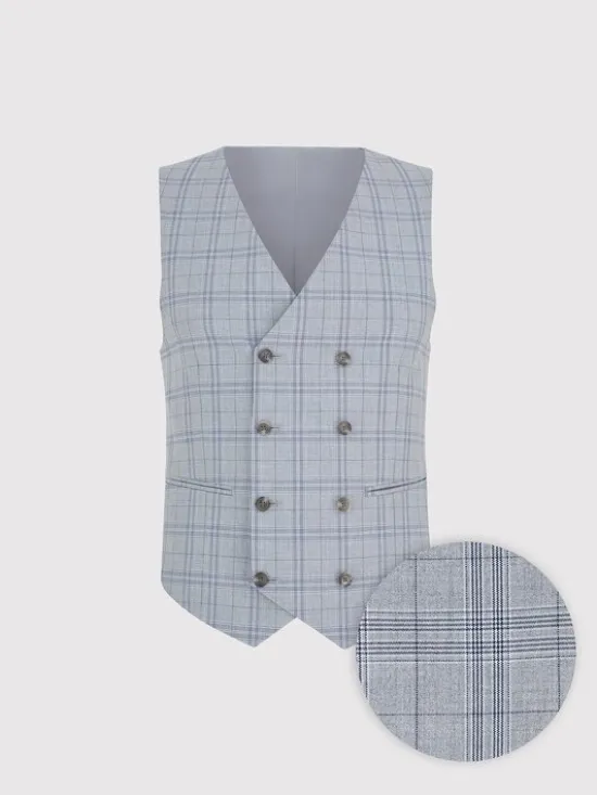 Pako Lorente Kamizelka garniturowa P25WF-8X-001 Szary Slim Fit