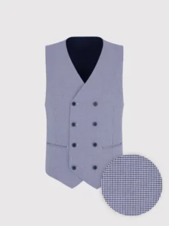 Pako Lorente Kamizelka garniturowa P25WF-8X-007 Granatowy Slim Fit